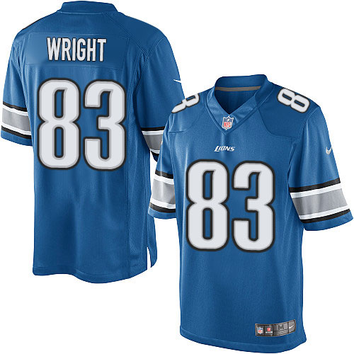 Youth Limited Tim Wright Nike Jersey Light Blue Home - #83 NFL Detroit Lions